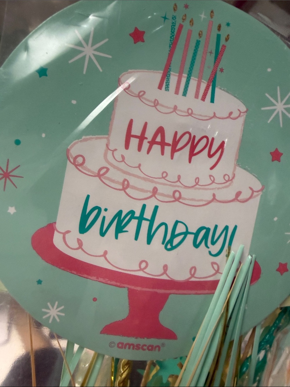 Mint & Gold Birthday table centerpiece sprays - 2 Pack